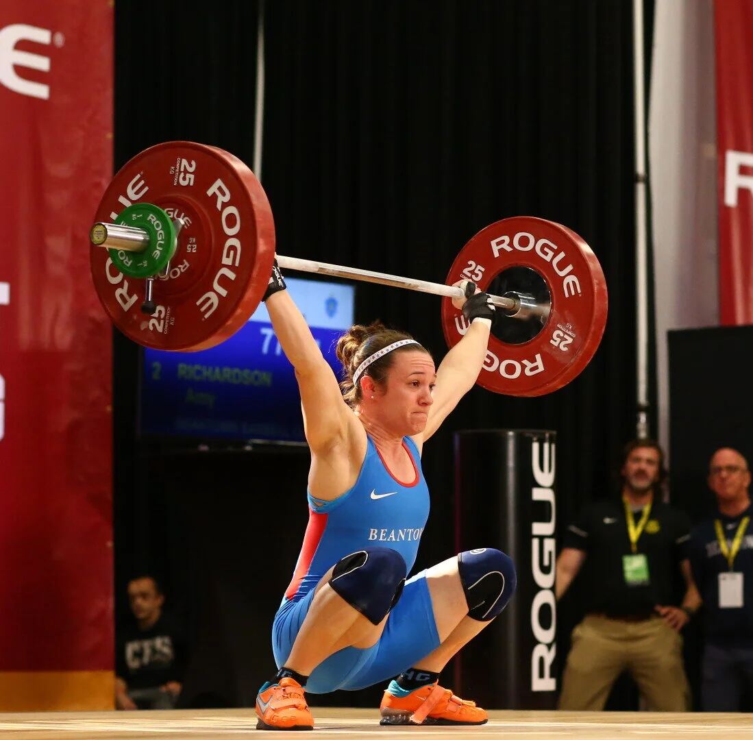 Athlete on the competition platform